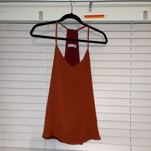 Askari Burnt Orange Tank Top Blouse Size M